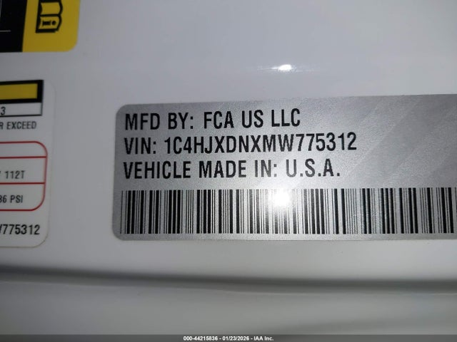 2021 JEEP WRANGLER UNLIMITED 1C4HJXDNXMW775312 Photo 8