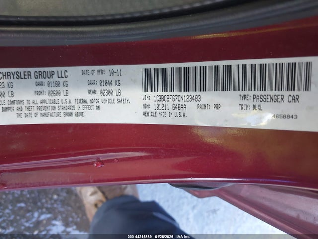2012 CHRYSLER 200 1C3BCBFG7CN123483 Photo 8