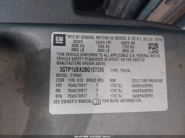 2011 GMC SIERRA 1500 3GTP1UEA2BG107036 Photo 8