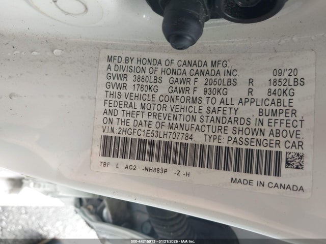 2HGFC1E53LH707784 Honda CIVIC SI SEDAN