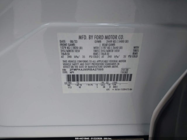 Ford EDGE SEL 2024 2FMPK4J95RBA27005 Image 9
