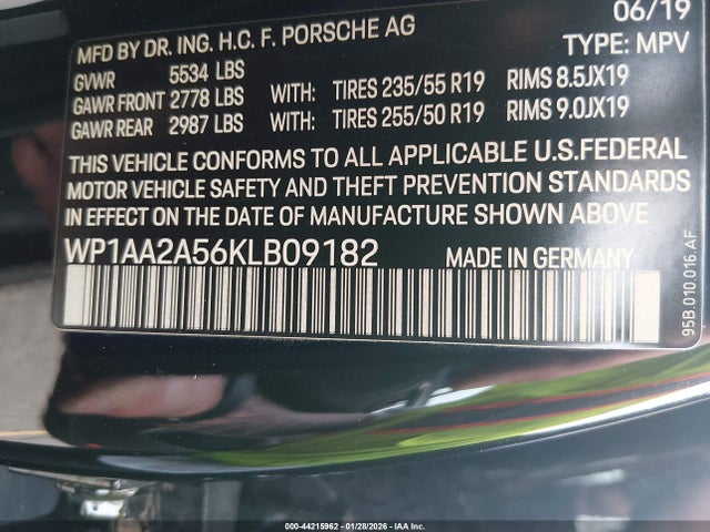 2019 PORSCHE MACAN WP1AA2A56KLB09182 Photo 8