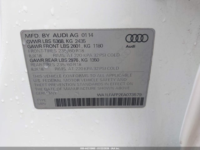 2014 AUDI Q5 WA1LFAFP2EA073579 Photo 8