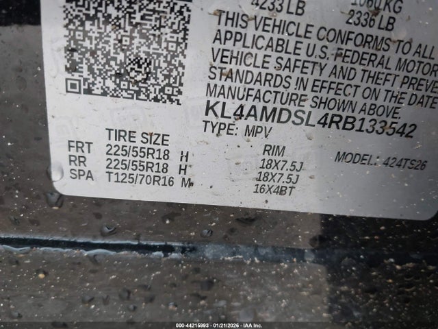 2024 Buick Encore Gx Sport Touring Fwd მანქანა იყიდება აუქციონზე, vin: KL4AMDSL4RB133542, აუქციონის ნომერი: 44215993