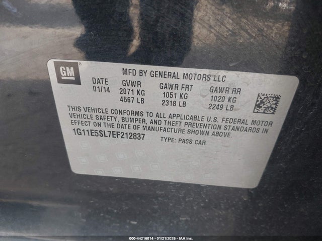 Chevrolet MALIBU 2LT 2014 1G11E5SL7EF212837 Image 9