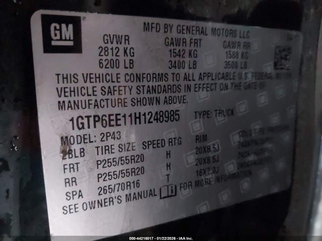 1GTP6EE11H1248985 GMC Canyon Denali