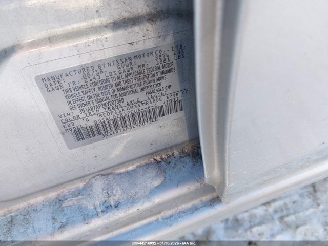 44216092 :رقم المزاد ، 3N1AB7AP2KY207360 vin ، 2019 Nissan Sentra Sv مزاد بيع