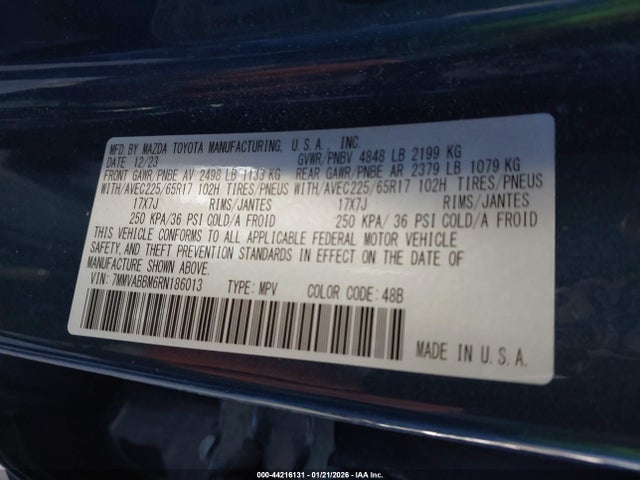 Продажа на аукционе авто 2024 Mazda Cx-50 2.5 S Preferred, vin: 7MMVABBM6RN186013, номер лота: 44216131