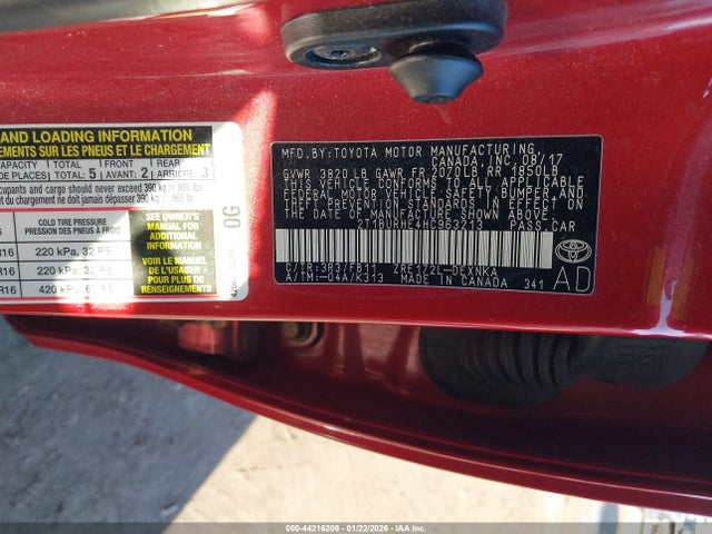 2T1BURHE4HC963213 Toyota COROLLA LE