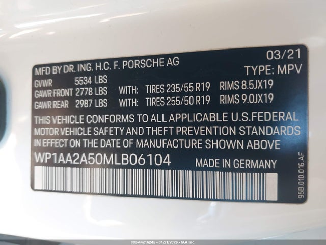 2021 PORSCHE MACAN WP1AA2A50MLB06104 Photo 8