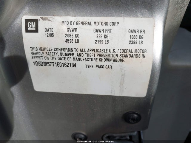 2006 CADILLAC CTS 1G6DM57T160162184 Photo 8