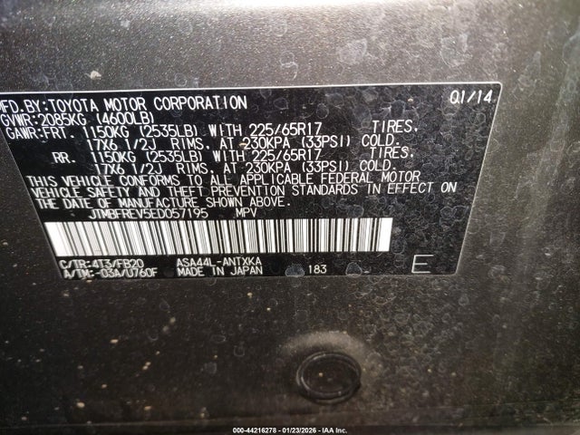 Toyota RAV4 LE 2014 JTMBFREV5ED057195 Image 9