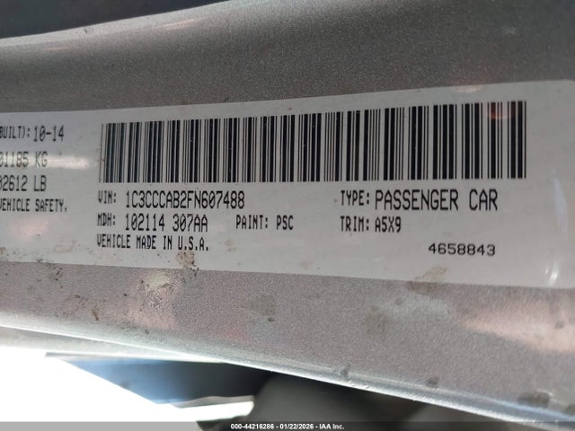 Chrysler 200 Limited 2015 1C3CCCAB2FN607488 Image 9