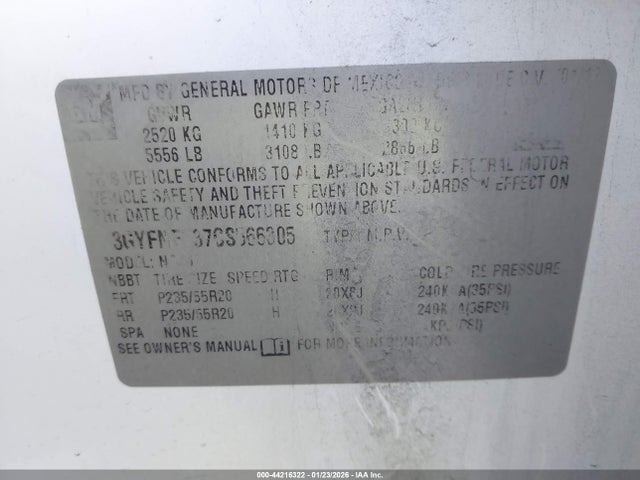 2012 CADILLAC SRX 3GYFNEE37CS566305 Photo 8