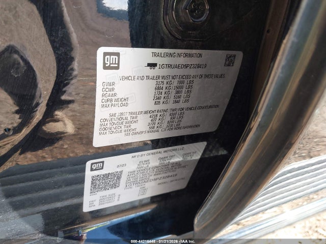 Продажа на аукционе авто 2023 Gmc Sierra 1500 4wd  Standard Box Pro, vin: 1GTRUAED5PZ328419, номер лота: 44216448