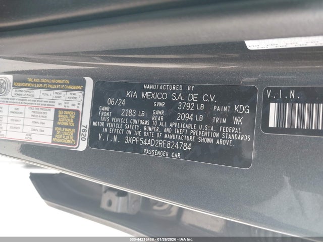 3KPF54AD2RE824784 KIA Forte Gt-line