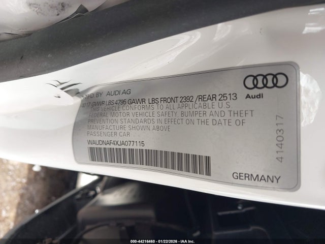 2018 AUDI A4 WAUDNAF4XJA077115 Photo 8
