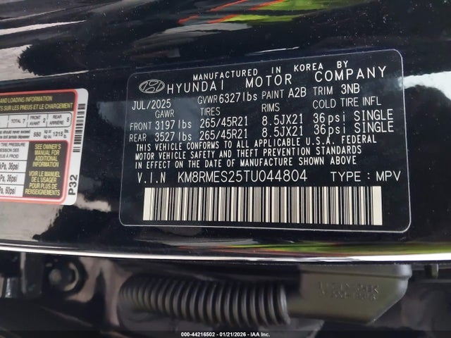 Hyundai Palisade Calligraphy 2026 KM8RMES25TU044804 Image 9