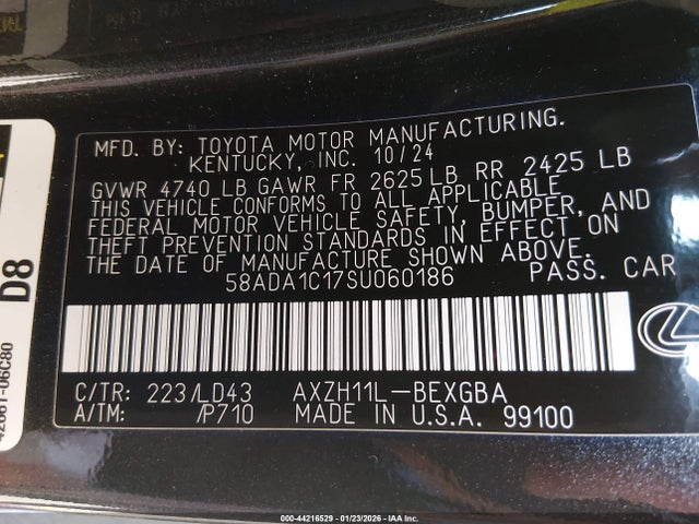 58ADA1C17SU060186 Lexus ES 300H