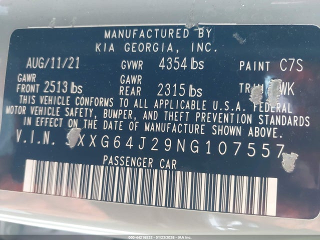 5XXG64J29NG107557 KIA K5 Gt-line