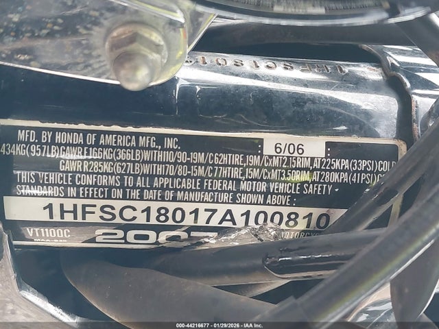 2007 HONDA VT1100 1HFSC18017A100810 Photo 9
