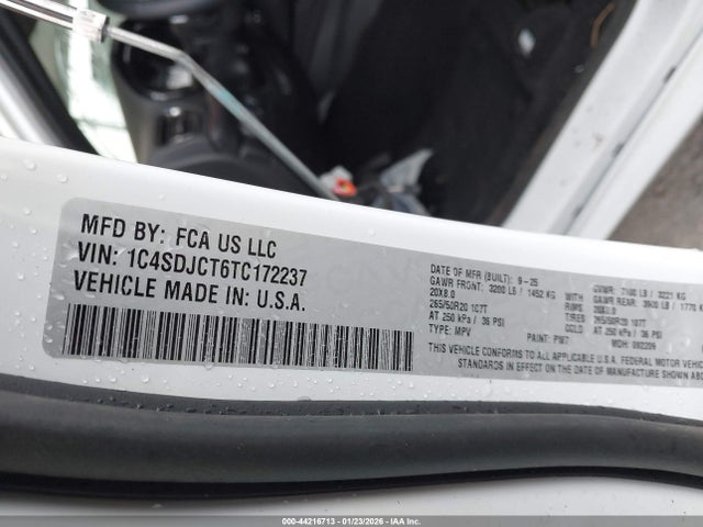 1C4SDJCT6TC172237 Dodge Durango Gt Plus Hemi V8 Awd