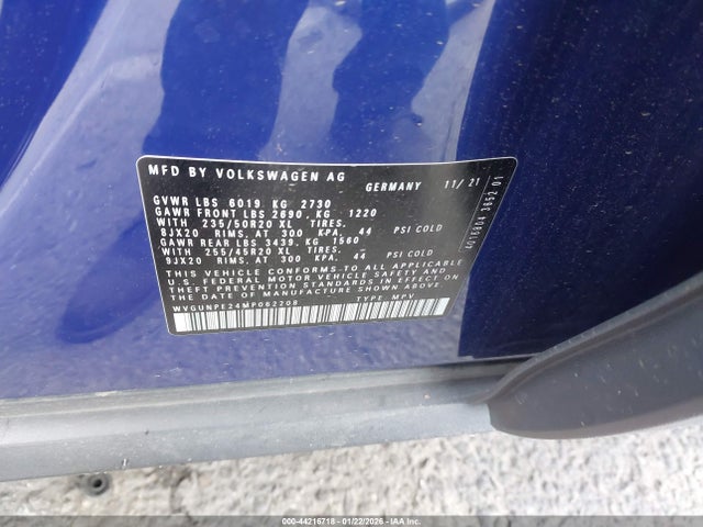 WVGUNPE24MP062208 Volkswagen Id.4 Awd Pro S