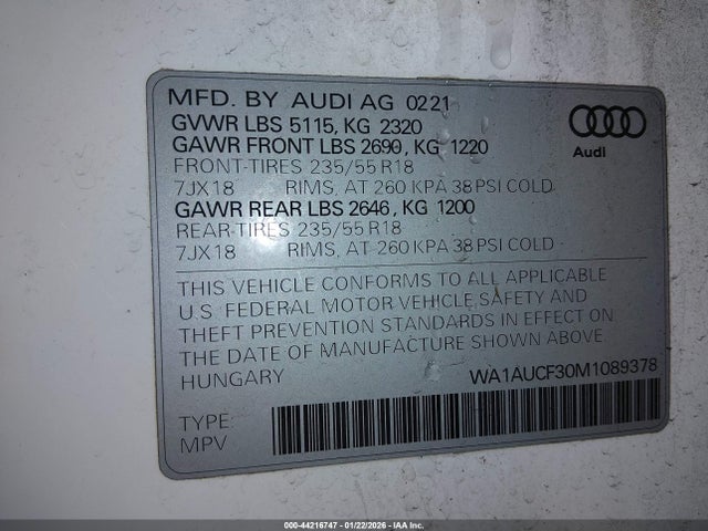 2021 AUDI Q3 WA1AUCF30M1089378 Photo 8