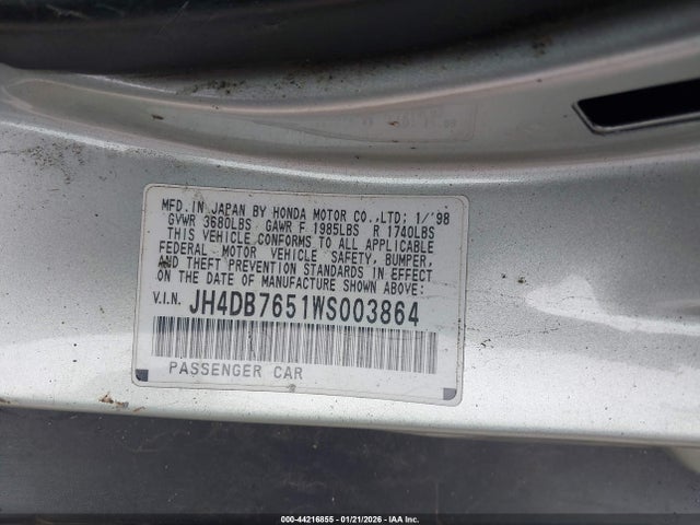 1998 ACURA INTEGRA JH4DB7651WS003864 Photo 8