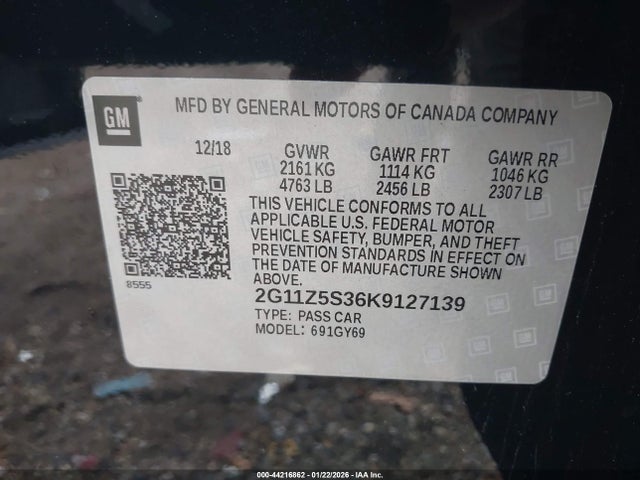 2G11Z5S36K9127139 Chevrolet IMPALA LT