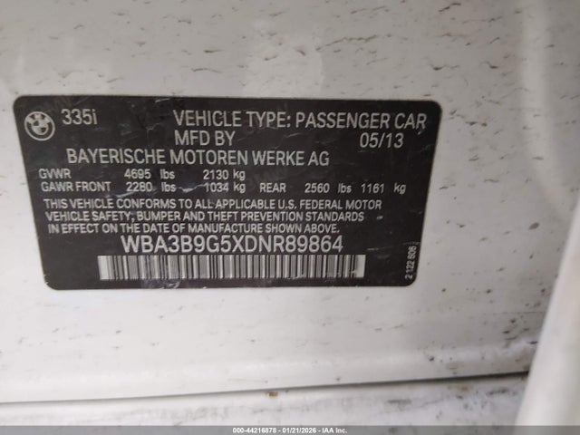 2013 BMW 335I WBA3B9G5XDNR89864 Photo 8