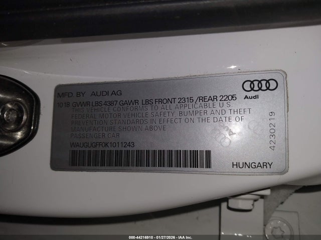2019 AUDI A3 WAUGUGFF0K1011243 Photo 8