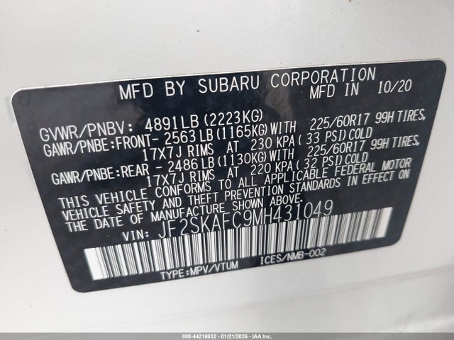 Subaru Forester Premium 2021 JF2SKAFC9MH431049 Image 9