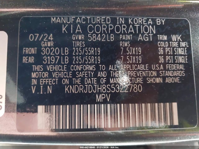 2025 KIA SORENTO PLUG-IN HYBRID KNDRJDJH8S5322780 Photo 8
