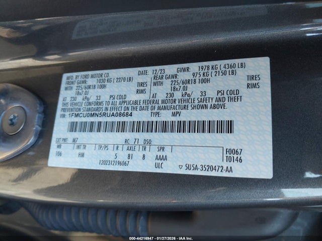 Ford Escape St-line 2024 1FMCU0MN5RUA08684 Image 9