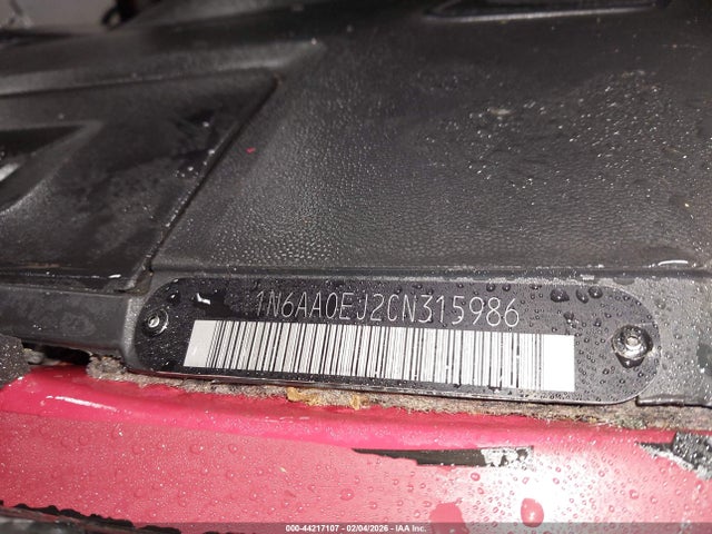 44217107 :رقم المزاد ، 1N6AA0EJ2CN315986 vin ، 2012 Nissan Titan Sv مزاد بيع