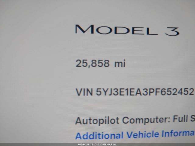 Tesla Model 3 Rear-wheel Drive 2023 5YJ3E1EA3PF652452 Image 15