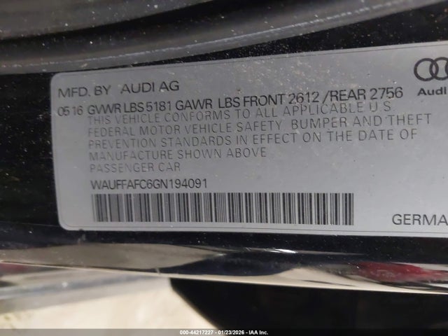2016 AUDI A6 WAUFFAFC6GN194091 Photo 8