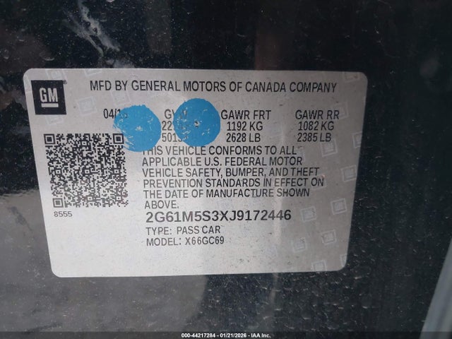 2018 CADILLAC XTS 2G61M5S3XJ9172446 Photo 8