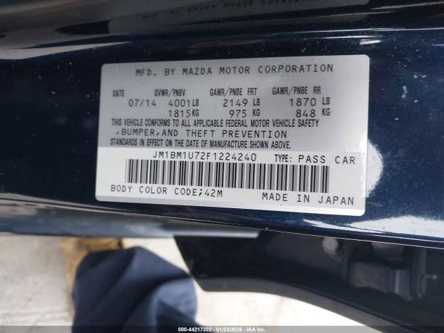 JM1BM1U72F1224240 Mazda pe