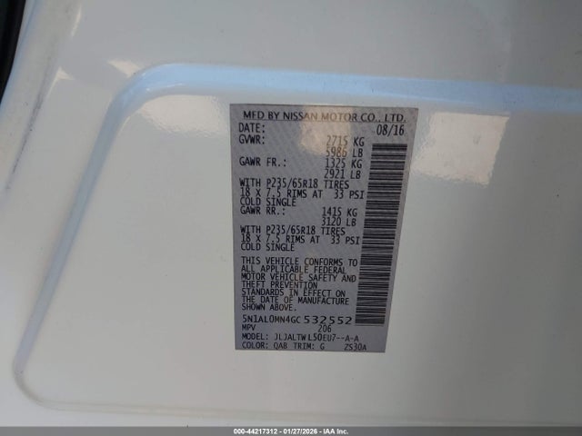 5N1AL0MN4GC532552 Infiniti QX60