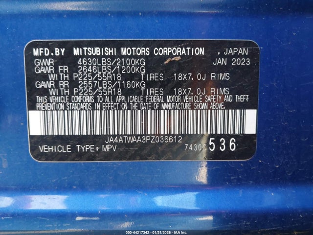 2023 MITSUBISHI ECLIPSE CROSS JA4ATWAA3PZ036612 Photo 8