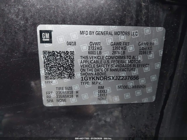 2018 CADILLAC XT5 1GYKNDRSXJZ237656 Photo 8