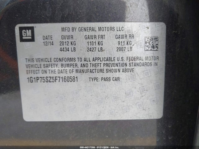 1G1P75SZ5F7160581 Chevrolet Cruze Diesel