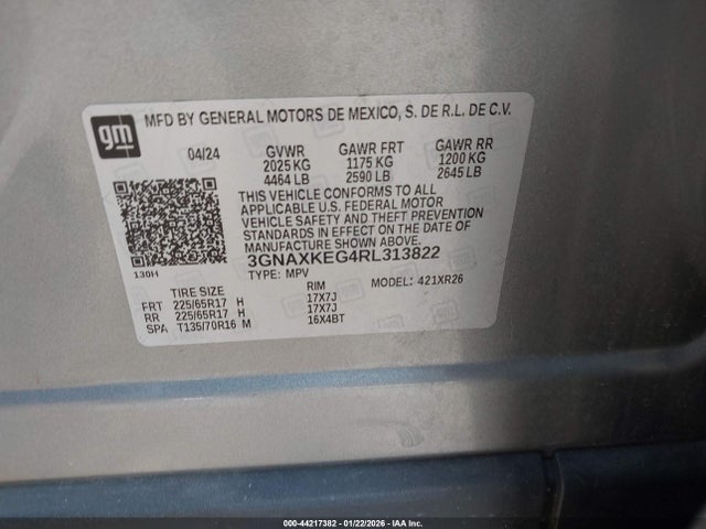2024 CHEVROLET EQUINOX 3GNAXKEG4RL313822 Photo 8