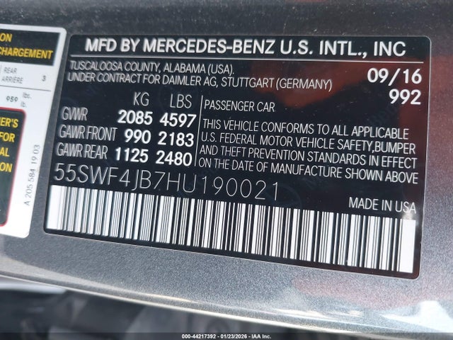 2017 MERCEDES-BENZ C 300 55SWF4JB7HU190021 Photo 8