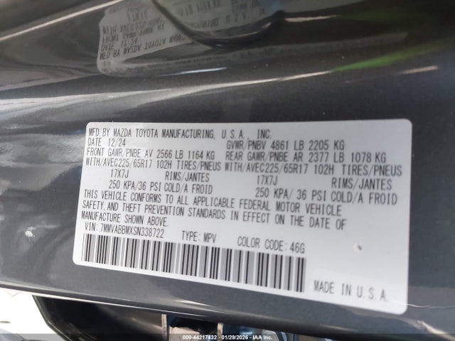 Продаж на аукціоні авто 2025 Mazda Cx-50 2.5 S Preferred Package, vin: 7MMVABBMXSN338722, номер лоту: 44217432