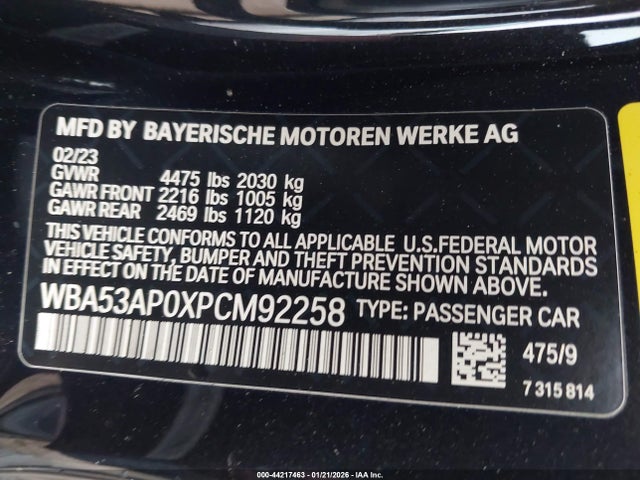 WBA53AP0XPCM92258 BMW 430I