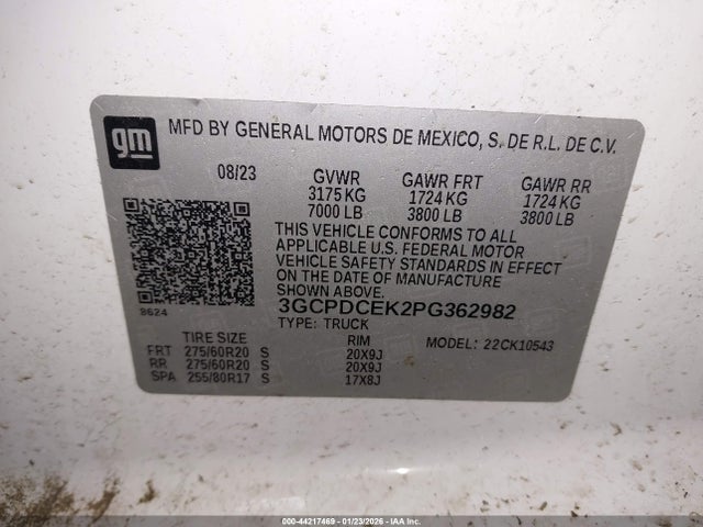 2023 CHEVROLET SILVERADO 1500 3GCPDCEK2PG362982 Photo 8