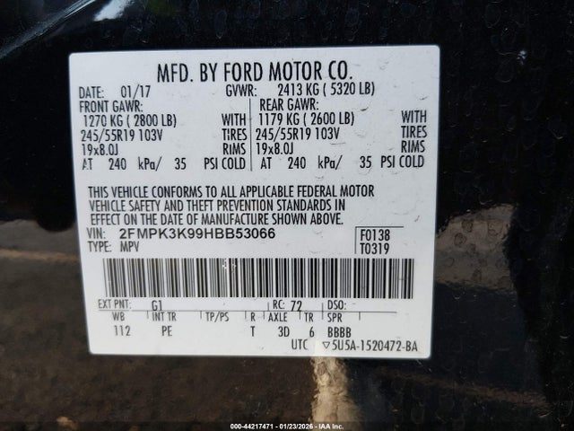 Ford Edge Titanium 2017 2FMPK3K99HBB53066 Image 9